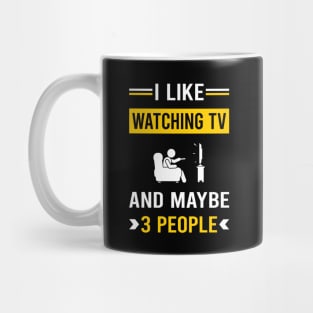 3 People Watching TV Mug